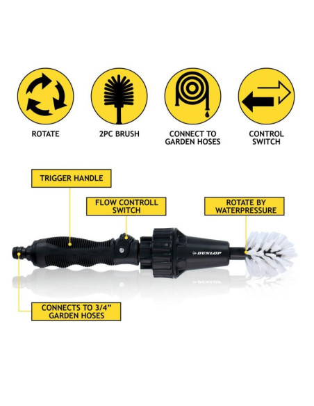 Szczotka do mycia felg obrotowa dunlop dł. 36,5cm