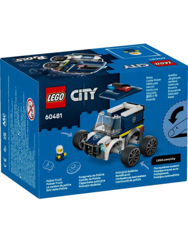 Lego city 60481 wyścigówki: ciężarówka policyjna