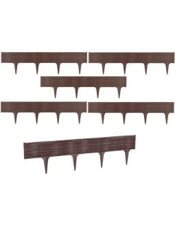 Palisada ogrodowa obrzeże trawnikowe border wiklina 390cm brąz