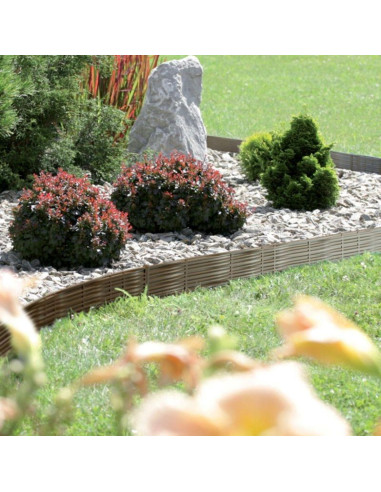 Palisada ogrodowa obrzeże trawnikowe border wiklina 390cm brąz