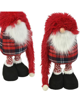 Skrzat gnom dekoracyjny na teleskopach 38-88cm czerwony 2