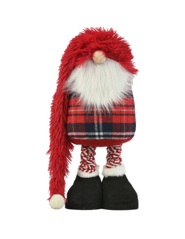 Skrzat gnom dekoracyjny na teleskopach 38-88cm czerwony