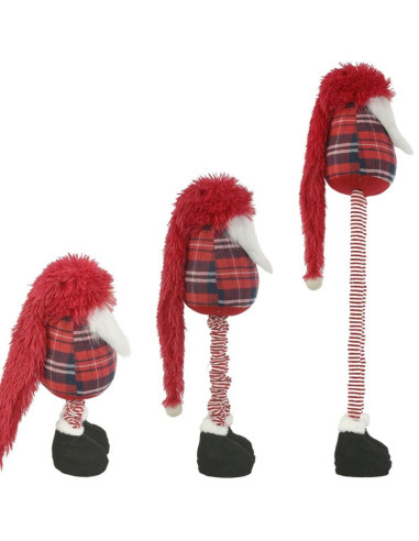 Skrzat gnom dekoracyjny na teleskopach 38-88cm czerwony