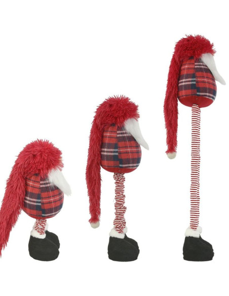 Skrzat gnom dekoracyjny na teleskopach 38-88cm czerwony