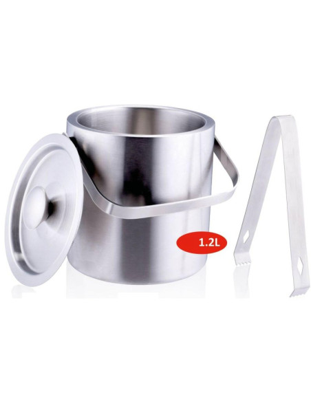 Wiaderko do lodu 1,2l szczypce alpina