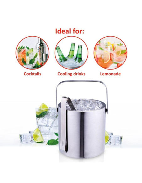 Wiaderko do lodu 1,2l szczypce alpina