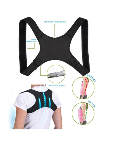 Koordynator wad postawy pleców ramion czarny