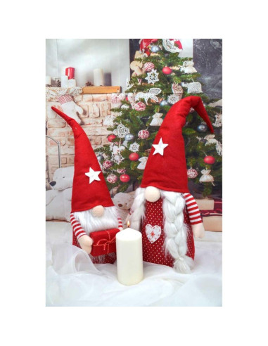 Mikołaj z prezentem 50cm