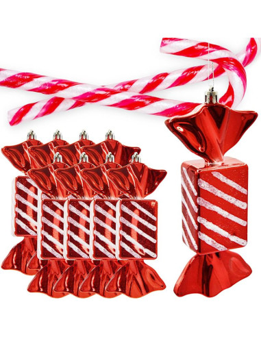 Bombka formówka plastikowa bezpieczna 15cm cukierki 8szt mica