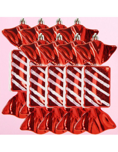 Bombka formówka plastikowa bezpieczna 15cm cukierki 8szt mica