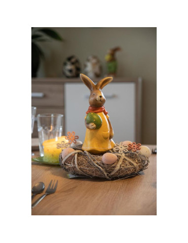 Wianek stroik dekoracyjny szary średnica 24cm