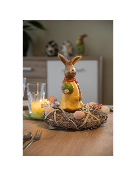 Wianek stroik dekoracyjny szary średnica 24cm