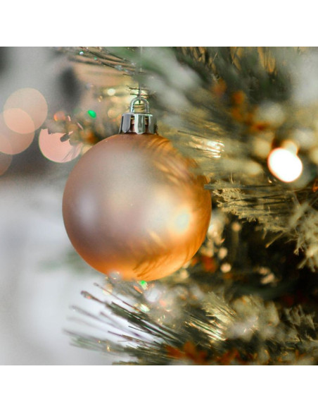 Bombka dekoracyjna plastikowa bezpieczna 46szt złota mica