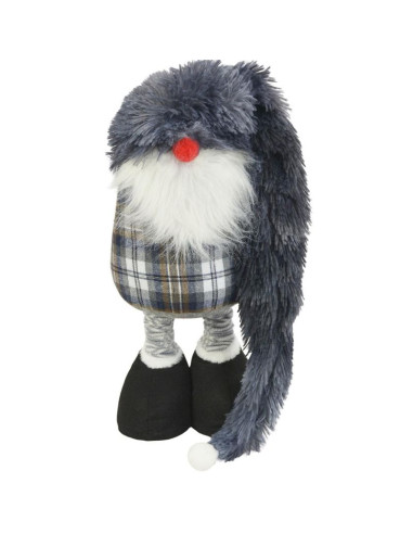 Skrzat gnom dekoracyjny na teleskopach 38-88cm szary