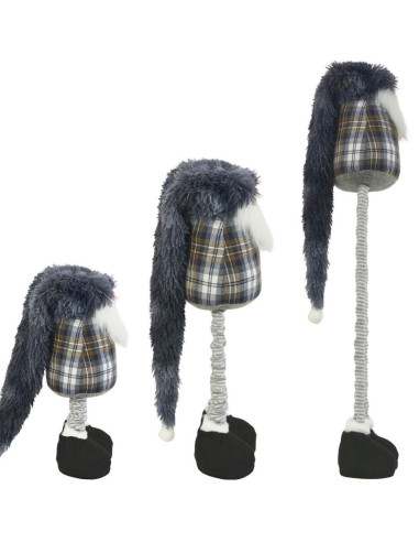 Skrzat gnom dekoracyjny na teleskopach 38-88cm szary