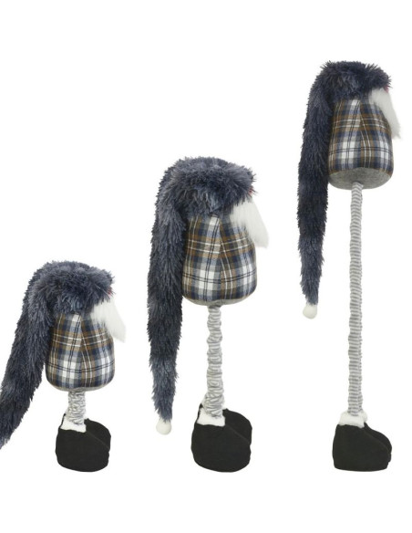 Skrzat gnom dekoracyjny na teleskopach 38-88cm szary