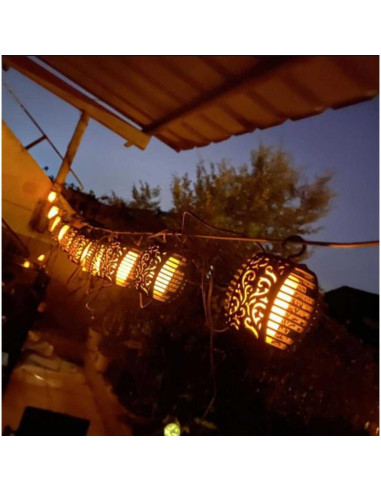 Lampa solarna kule ogniowe 7cm 5szt