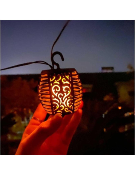 Lampa solarna kule ogniowe 7cm 5szt