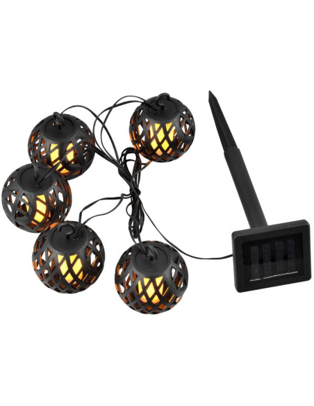 Lampa solarna kule ogniowe 7cm 5szt
