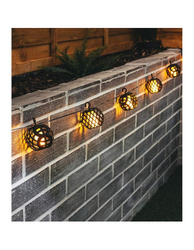 Lampa solarna kule ogniowe 7cm 5szt