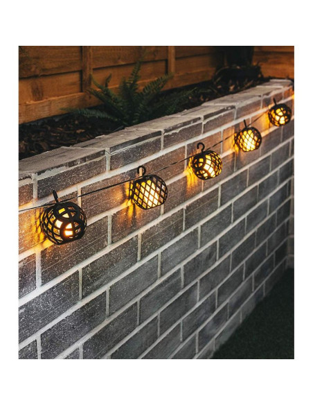 Lampa solarna kule ogniowe 7cm 5szt