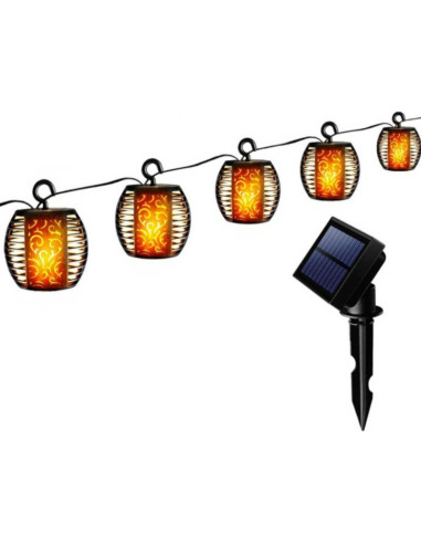 Lampa solarna kule ogniowe 7cm 5szt