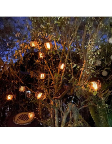 Lampa solarna kule ogniowe 7cm 5szt