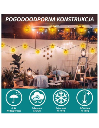 Lampa solarna kule ogniowe 7cm 5szt