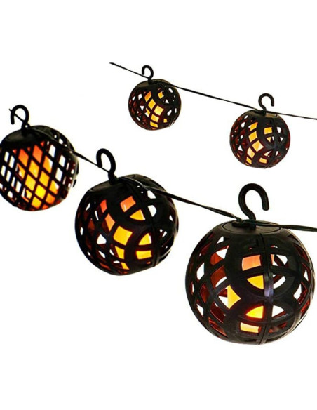 Lampa solarna kule ogniowe 7cm 5szt