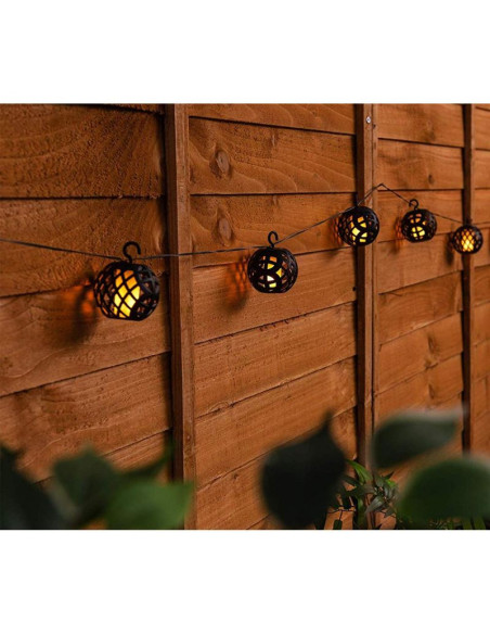 Lampa solarna kule ogniowe 7cm 5szt