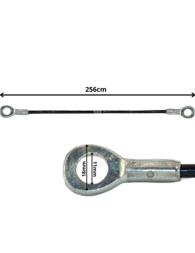 Linka do atlasu 256cm oczko oczko stalowa pvc