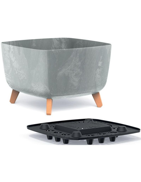 Doniczka gracia square beton effect 29x29cm