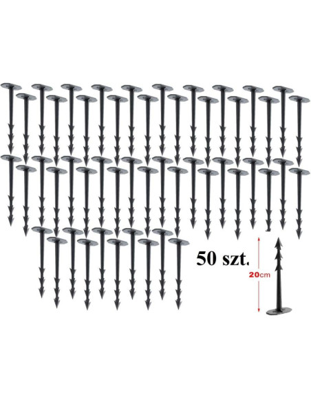 Szpilki groty kołki do agrowłókniny harpoon peg wys. 20cm 50szt