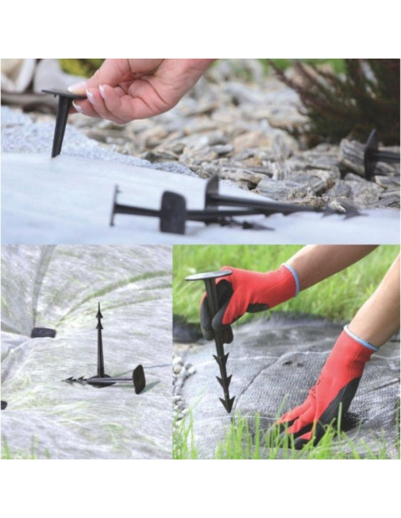 Szpilki groty kołki do agrowłókniny harpoon peg wys. 20cm 50szt