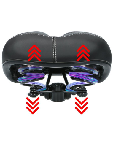 Siodło rowerowe turystyczne miejskie na sprężynach 20x25cm dunlop