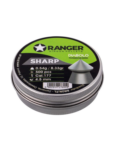 Śrut 4,5 mm ranger diabolo professional sharp szpic 500 szt. 0,54 g