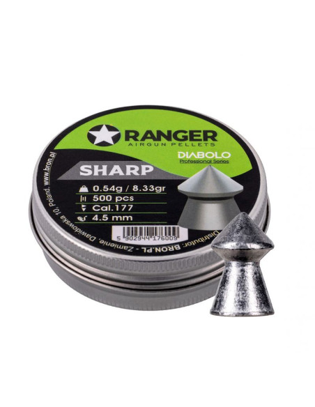 Śrut 4,5 mm ranger diabolo professional sharp szpic 500 szt. 0,54 g