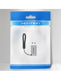 Adapter usb 3.0 vention usb-a do usb-c szary stop aluminium 2