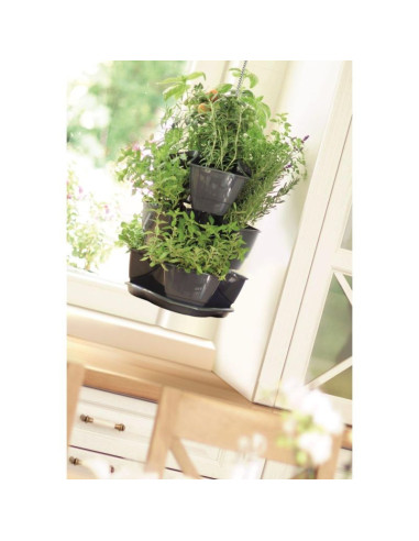 Ogród werykalny doniczka kaskada do ziół - biały