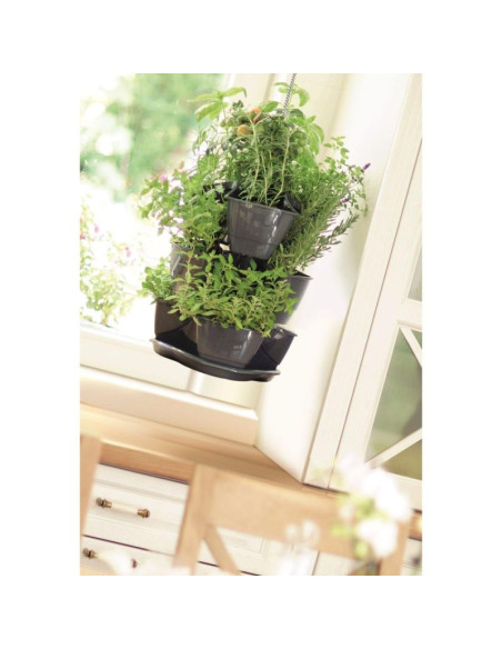 Ogród werykalny doniczka kaskada do ziół - biały