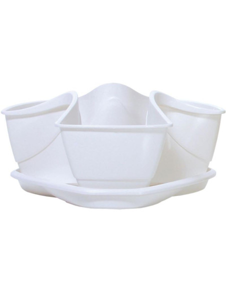 Ogród werykalny doniczka kaskada do ziół - biały