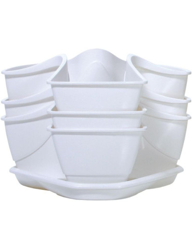 Ogród werykalny doniczka kaskada do ziół - biały