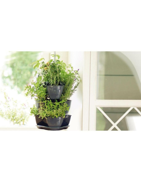 Ogród werykalny doniczka kaskada do ziół - biały