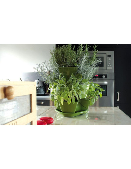 Ogród werykalny doniczka kaskada do ziół - biały