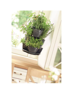 Ogród werykalny doniczka kaskada do ziół - grafit 2