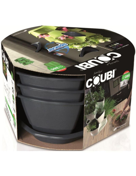 Ogród werykalny doniczka kaskada do ziół - grafit