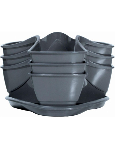 Ogród werykalny doniczka kaskada do ziół - grafit