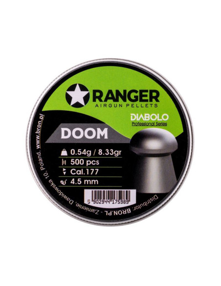 Śrut 4,5 mm ranger diabolo professional doom grzybek 500 szt. 0,54 g