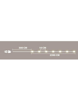 Lampki druciki girlanda 240 led zimny biały 2