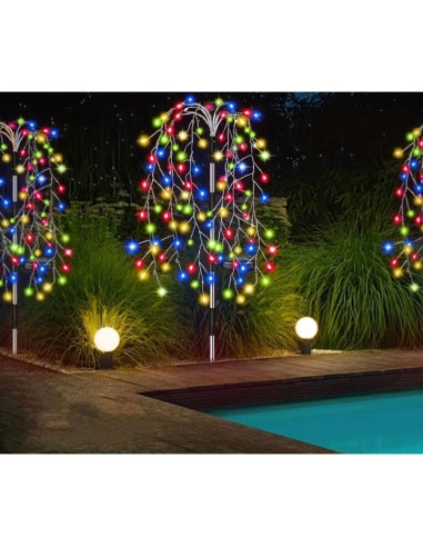 Lampa solarna drzewko fajerwerki  multicolor 72cm 120 led